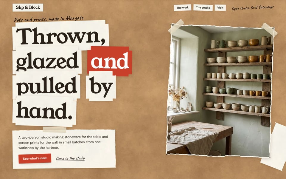 The Collage look's first screen