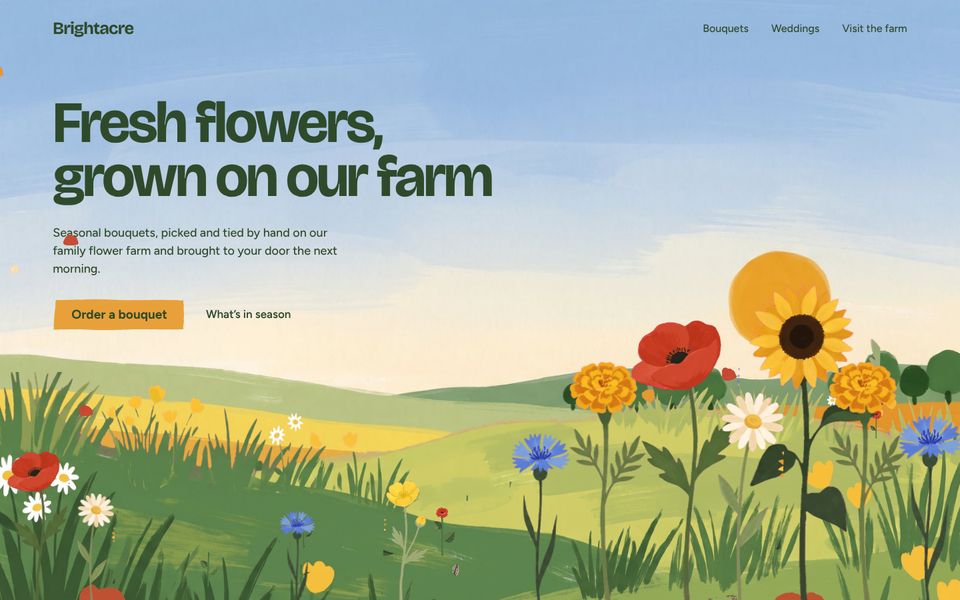 The Warm and organic look's first screen