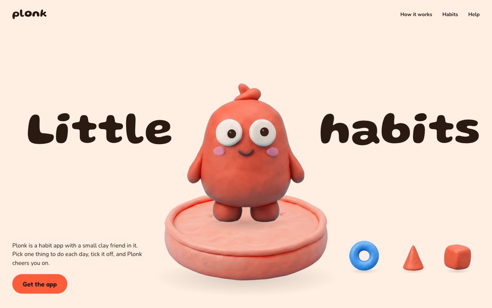 The Playful and tactile look's first screen