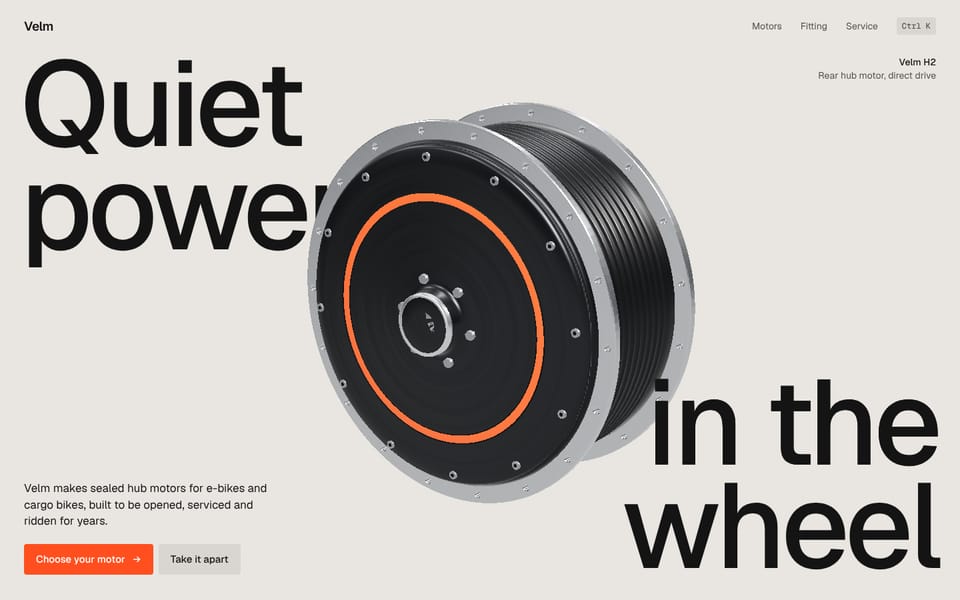 The Product-forward tech look's first screen
