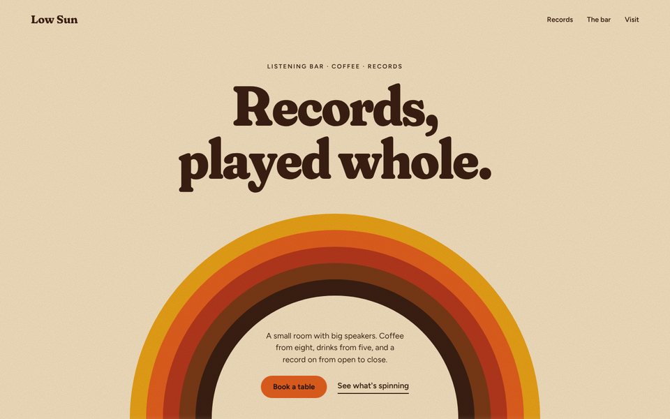 The Seventies look's first screen